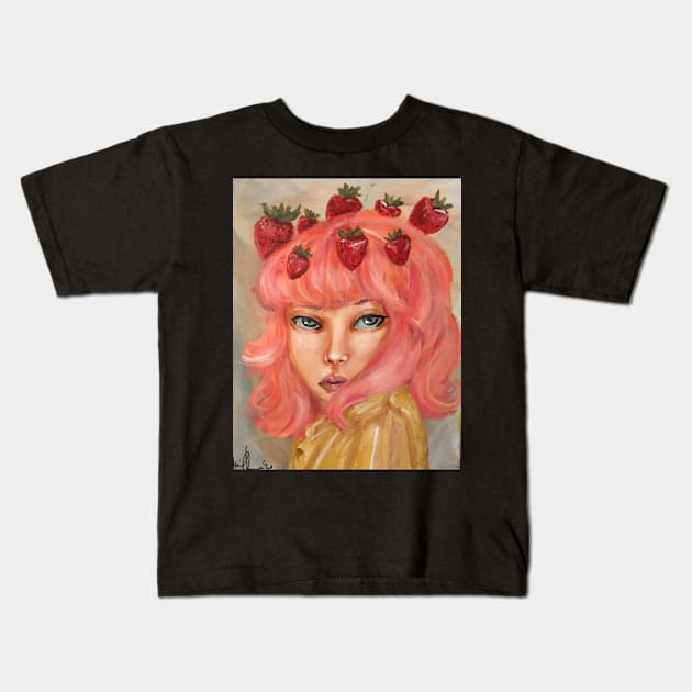 Strawberry Shortcake Kids T-Shirt by YaebaArts